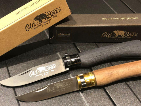 Antonini Old Bear Pocket Knife Total Black 全黑木柄折刀 黑刃